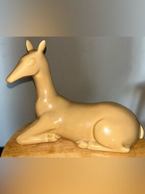 Vintage 1975 Jaru California MCM Ceramic Deer Sculpture 11” RARE